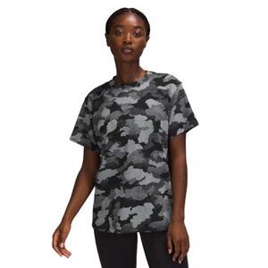 Lululemon All Yours Short Sleeve Training Tee Camo Print Black Gray Cotton Blend